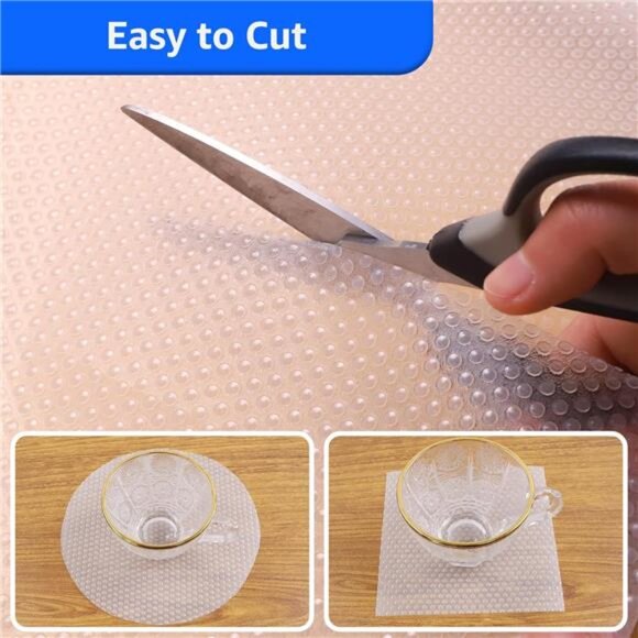 Shelf Liners 11 inch Wide, Clear Easy to Cut Drawer Liners, Pre-CutSize 11 x 360 - Picture 6 of 7